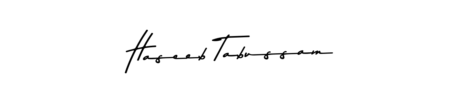 How to make Haseeb Tabussam signature? Asem Kandis PERSONAL USE is a professional autograph style. Create handwritten signature for Haseeb Tabussam name. Haseeb Tabussam signature style 9 images and pictures png