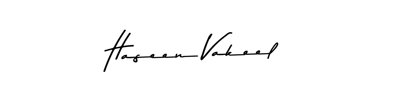 Haseen Vakeel stylish signature style. Best Handwritten Sign (Asem Kandis PERSONAL USE) for my name. Handwritten Signature Collection Ideas for my name Haseen Vakeel. Haseen Vakeel signature style 9 images and pictures png