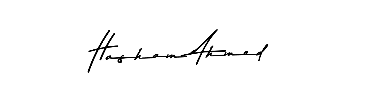 Create a beautiful signature design for name Hasham Ahmed. With this signature (Asem Kandis PERSONAL USE) fonts, you can make a handwritten signature for free. Hasham Ahmed signature style 9 images and pictures png