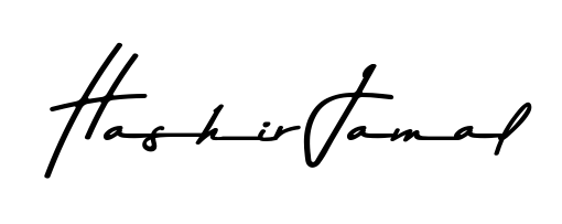 Try this chic Hashir Jamal handwritten sign style. Using Asem Kandis PERSONAL USE font elements, it gives your name a sleek, memorable identity. Hashir Jamal signature style 9 images and pictures png