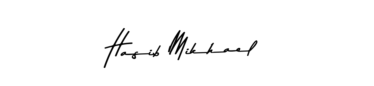 You should practise on your own different ways (Asem Kandis PERSONAL USE) to write your name (Hasib Mikhael) in signature. don't let someone else do it for you. Hasib Mikhael signature style 9 images and pictures png