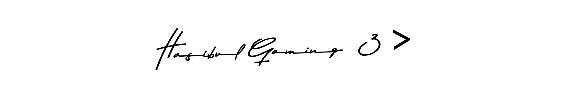 Make a beautiful signature design for name Hasibul Gaming  3 >. With this signature (Asem Kandis PERSONAL USE) style, you can create a handwritten signature for free. Hasibul Gaming  3 > signature style 9 images and pictures png