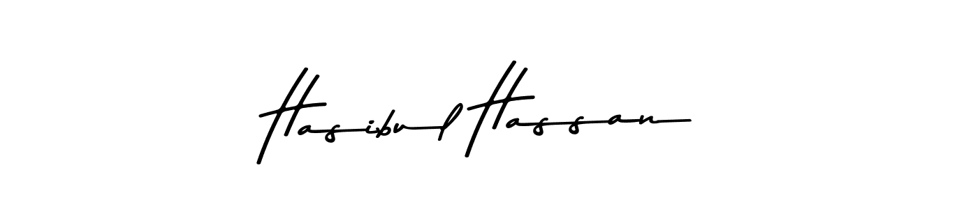 Make a beautiful signature design for name Hasibul Hassan. With this signature (Asem Kandis PERSONAL USE) style, you can create a handwritten signature for free. Hasibul Hassan signature style 9 images and pictures png