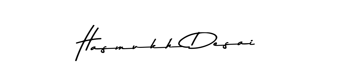 Asem Kandis PERSONAL USE is a professional signature style that is perfect for those who want to add a touch of class to their signature. It is also a great choice for those who want to make their signature more unique. Get Hasmukh Desai name to fancy signature for free. Hasmukh Desai signature style 9 images and pictures png