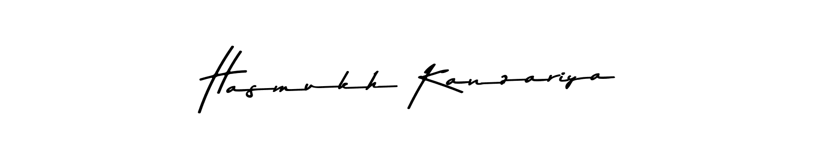 Asem Kandis PERSONAL USE is a professional signature style that is perfect for those who want to add a touch of class to their signature. It is also a great choice for those who want to make their signature more unique. Get Hasmukh Kanzariya name to fancy signature for free. Hasmukh Kanzariya signature style 9 images and pictures png