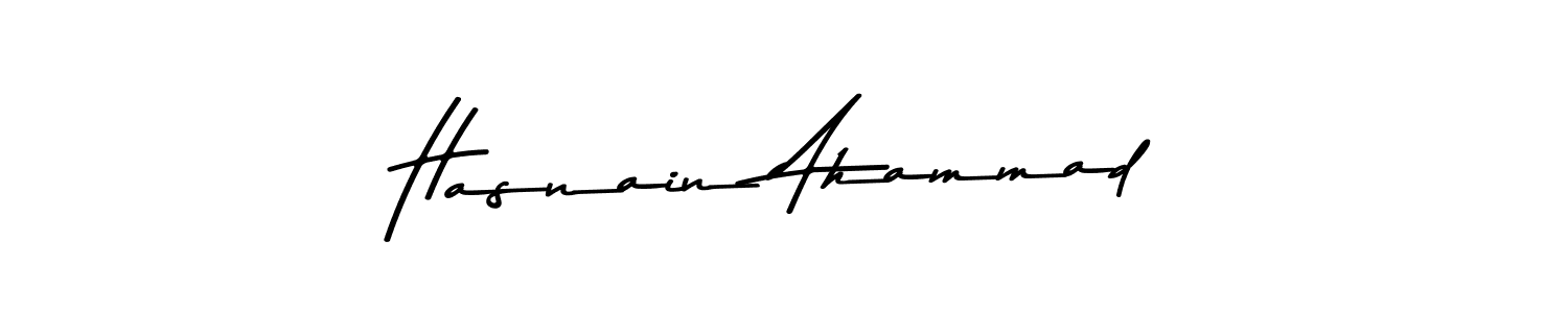 Use a signature maker to create a handwritten signature online. With this signature software, you can design (Asem Kandis PERSONAL USE) your own signature for name Hasnain Ahammad. Hasnain Ahammad signature style 9 images and pictures png
