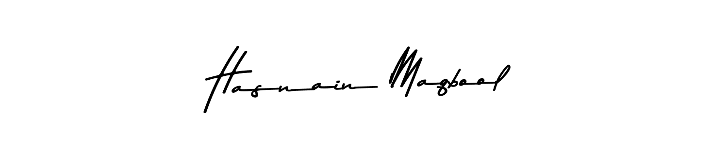 Similarly Asem Kandis PERSONAL USE is the best handwritten signature design. Signature creator online .You can use it as an online autograph creator for name Hasnain Maqbool. Hasnain Maqbool signature style 9 images and pictures png