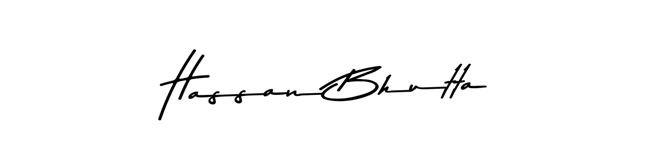 Hassan Bhutta stylish signature style. Best Handwritten Sign (Asem Kandis PERSONAL USE) for my name. Handwritten Signature Collection Ideas for my name Hassan Bhutta. Hassan Bhutta signature style 9 images and pictures png