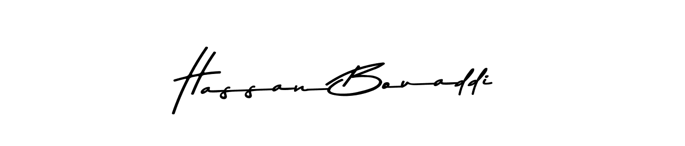 How to make Hassan Bouaddi name signature. Use Asem Kandis PERSONAL USE style for creating short signs online. This is the latest handwritten sign. Hassan Bouaddi signature style 9 images and pictures png