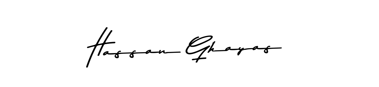 Make a beautiful signature design for name Hassan Ghayas. With this signature (Asem Kandis PERSONAL USE) style, you can create a handwritten signature for free. Hassan Ghayas signature style 9 images and pictures png