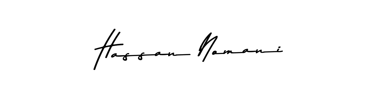 You can use this online signature creator to create a handwritten signature for the name Hassan Nomani. This is the best online autograph maker. Hassan Nomani signature style 9 images and pictures png