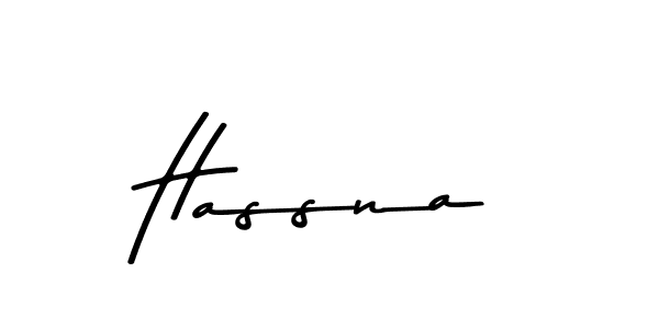 Create a beautiful signature design for name Hassna. With this signature (Asem Kandis PERSONAL USE) fonts, you can make a handwritten signature for free. Hassna signature style 9 images and pictures png