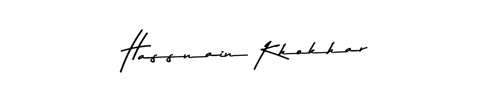 How to make Hassnain Khokhar signature? Asem Kandis PERSONAL USE is a professional autograph style. Create handwritten signature for Hassnain Khokhar name. Hassnain Khokhar signature style 9 images and pictures png