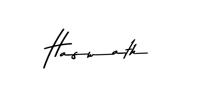 Create a beautiful signature design for name Haswath. With this signature (Asem Kandis PERSONAL USE) fonts, you can make a handwritten signature for free. Haswath signature style 9 images and pictures png