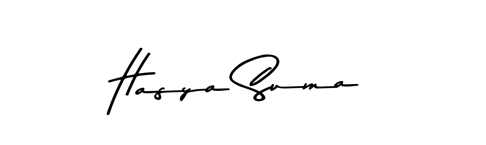 You can use this online signature creator to create a handwritten signature for the name Hasya Suma. This is the best online autograph maker. Hasya Suma signature style 9 images and pictures png