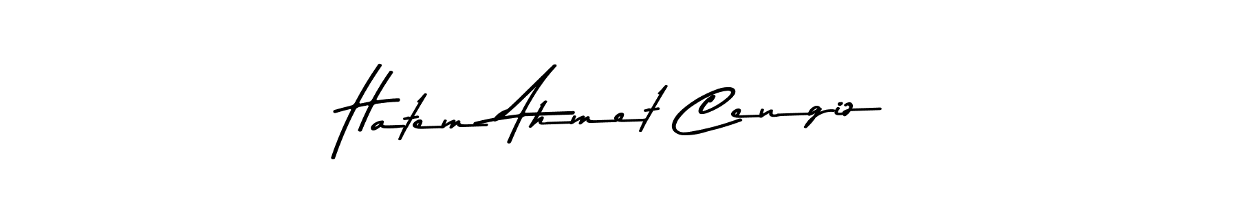Hatem Ahmet Cengiz stylish signature style. Best Handwritten Sign (Asem Kandis PERSONAL USE) for my name. Handwritten Signature Collection Ideas for my name Hatem Ahmet Cengiz. Hatem Ahmet Cengiz signature style 9 images and pictures png