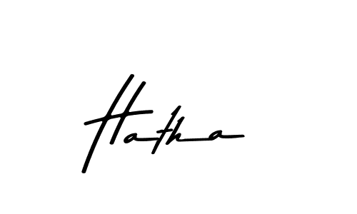 Design your own signature with our free online signature maker. With this signature software, you can create a handwritten (Asem Kandis PERSONAL USE) signature for name Hatha. Hatha signature style 9 images and pictures png