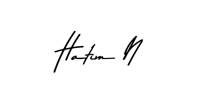 Design your own signature with our free online signature maker. With this signature software, you can create a handwritten (Asem Kandis PERSONAL USE) signature for name Hatim N. Hatim N signature style 9 images and pictures png