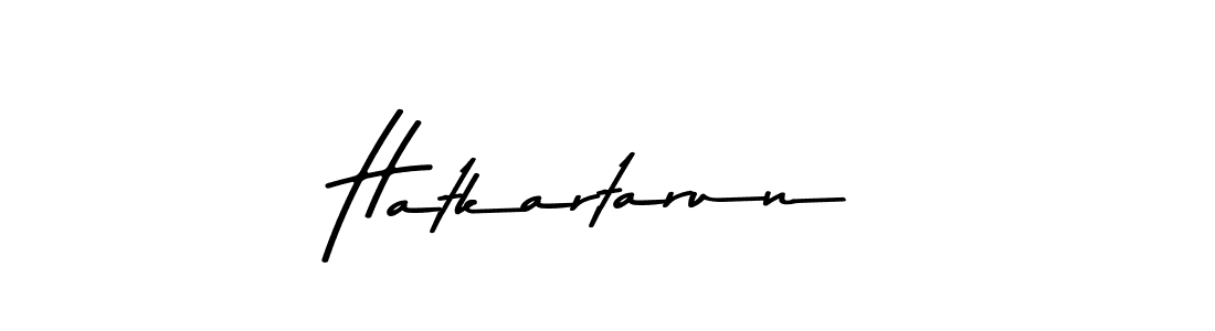 Create a beautiful signature design for name Hatkartarun. With this signature (Asem Kandis PERSONAL USE) fonts, you can make a handwritten signature for free. Hatkartarun signature style 9 images and pictures png