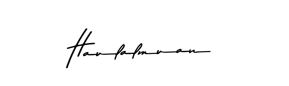 You should practise on your own different ways (Asem Kandis PERSONAL USE) to write your name (Haulalmuan) in signature. don't let someone else do it for you. Haulalmuan signature style 9 images and pictures png