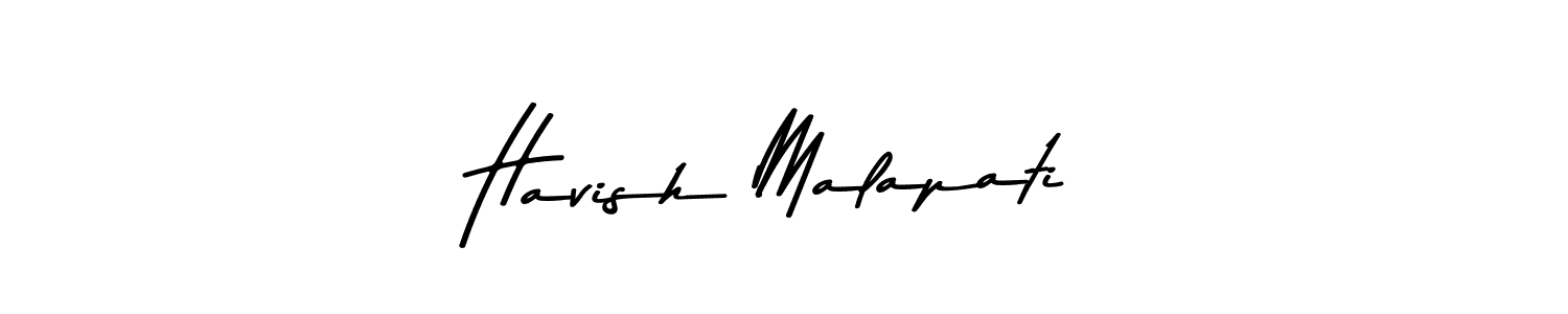 How to make Havish Malapati signature? Asem Kandis PERSONAL USE is a professional autograph style. Create handwritten signature for Havish Malapati name. Havish Malapati signature style 9 images and pictures png