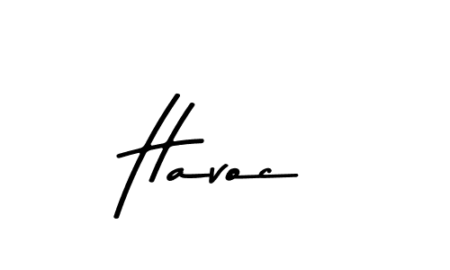 Create a beautiful signature design for name Havoc. With this signature (Asem Kandis PERSONAL USE) fonts, you can make a handwritten signature for free. Havoc signature style 9 images and pictures png