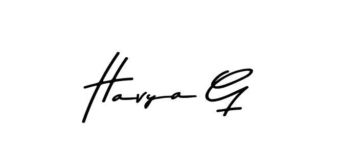 Create a beautiful signature design for name Havya G. With this signature (Asem Kandis PERSONAL USE) fonts, you can make a handwritten signature for free. Havya G signature style 9 images and pictures png