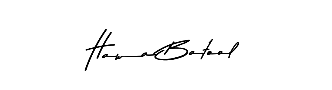 Create a beautiful signature design for name Hawa Batool. With this signature (Asem Kandis PERSONAL USE) fonts, you can make a handwritten signature for free. Hawa Batool signature style 9 images and pictures png