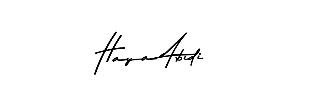 Make a beautiful signature design for name Haya Abidi. Use this online signature maker to create a handwritten signature for free. Haya Abidi signature style 9 images and pictures png