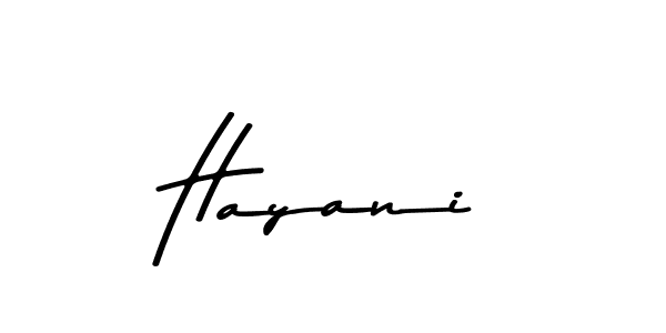 How to make Hayani name signature. Use Asem Kandis PERSONAL USE style for creating short signs online. This is the latest handwritten sign. Hayani signature style 9 images and pictures png