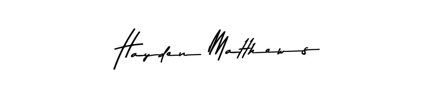 You can use this online signature creator to create a handwritten signature for the name Hayden Matthews. This is the best online autograph maker. Hayden Matthews signature style 9 images and pictures png