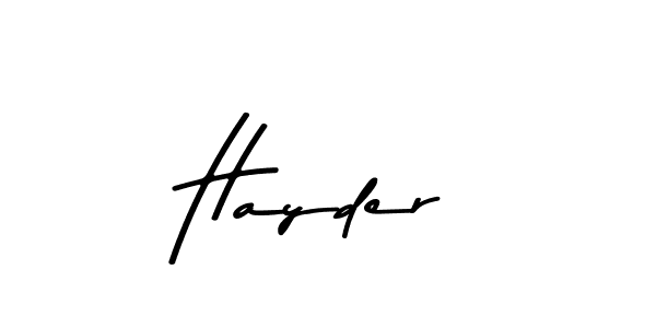 You should practise on your own different ways (Asem Kandis PERSONAL USE) to write your name (Hayder) in signature. don't let someone else do it for you. Hayder signature style 9 images and pictures png
