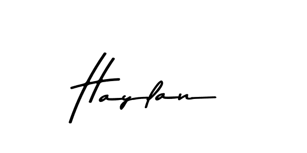 Design your own signature with our free online signature maker. With this signature software, you can create a handwritten (Asem Kandis PERSONAL USE) signature for name Haylan. Haylan signature style 9 images and pictures png