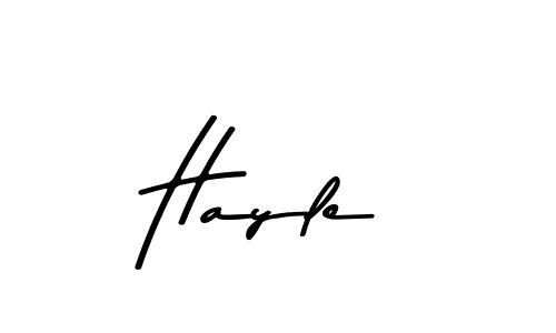 Create a beautiful signature design for name Hayle. With this signature (Asem Kandis PERSONAL USE) fonts, you can make a handwritten signature for free. Hayle signature style 9 images and pictures png
