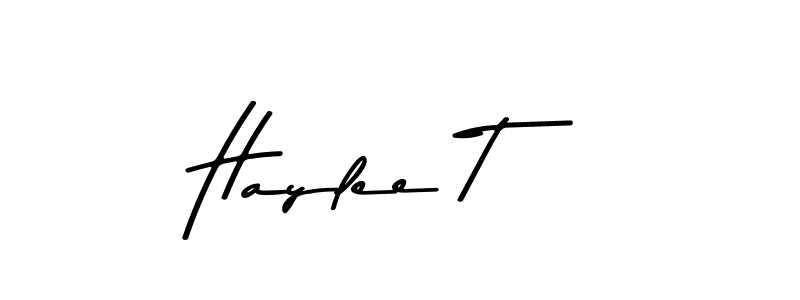 The best way (Asem Kandis PERSONAL USE) to make a short signature is to pick only two or three words in your name. The name Haylee T include a total of six letters. For converting this name. Haylee T signature style 9 images and pictures png