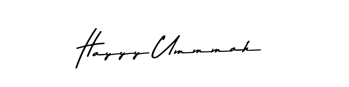 You can use this online signature creator to create a handwritten signature for the name Hayyy Ummmah. This is the best online autograph maker. Hayyy Ummmah signature style 9 images and pictures png