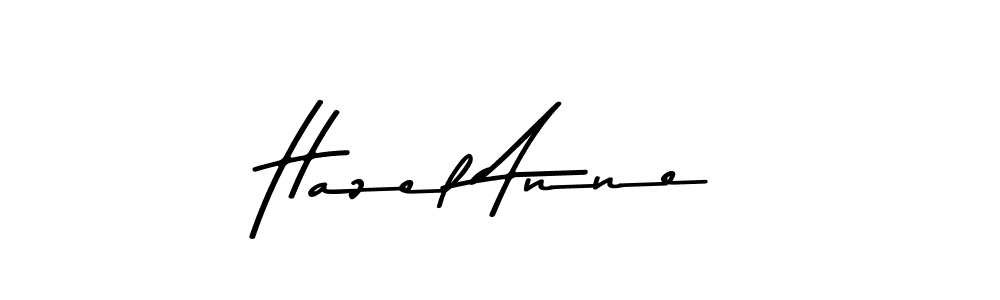 How to make Hazel Anne name signature. Use Asem Kandis PERSONAL USE style for creating short signs online. This is the latest handwritten sign. Hazel Anne signature style 9 images and pictures png