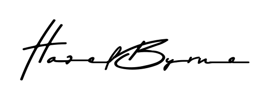 Upgrade your professional image with Hazel Byrne signature created with Asem Kandis PERSONAL USE font. Fast, free, and watermark-free download. Hazel Byrne signature style 9 images and pictures png