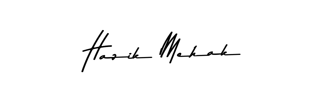 Also You can easily find your signature by using the search form. We will create Hazik Mehak name handwritten signature images for you free of cost using Asem Kandis PERSONAL USE sign style. Hazik Mehak signature style 9 images and pictures png