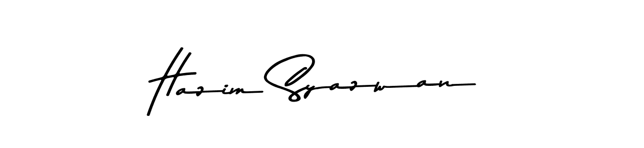 Design your own signature with our free online signature maker. With this signature software, you can create a handwritten (Asem Kandis PERSONAL USE) signature for name Hazim Syazwan. Hazim Syazwan signature style 9 images and pictures png