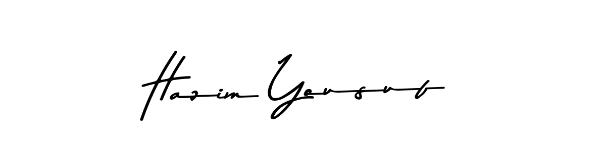 You can use this online signature creator to create a handwritten signature for the name Hazim Yousuf. This is the best online autograph maker. Hazim Yousuf signature style 9 images and pictures png