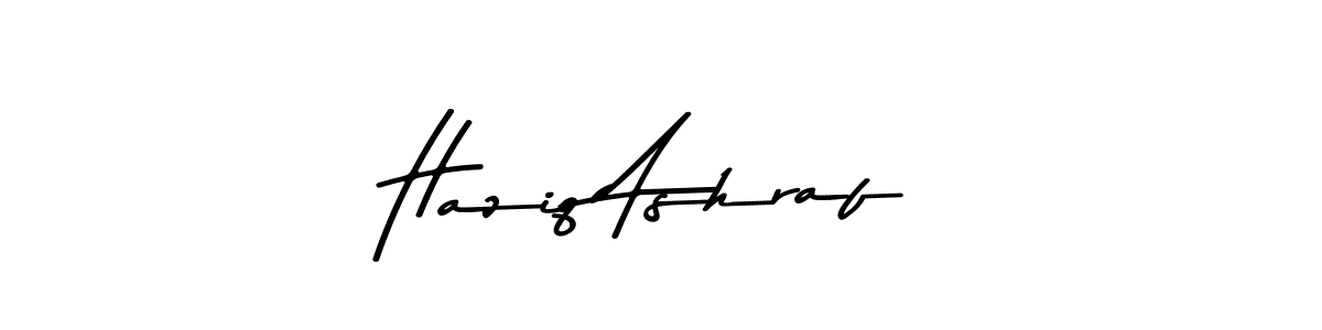 How to make Haziq Ashraf name signature. Use Asem Kandis PERSONAL USE style for creating short signs online. This is the latest handwritten sign. Haziq Ashraf signature style 9 images and pictures png
