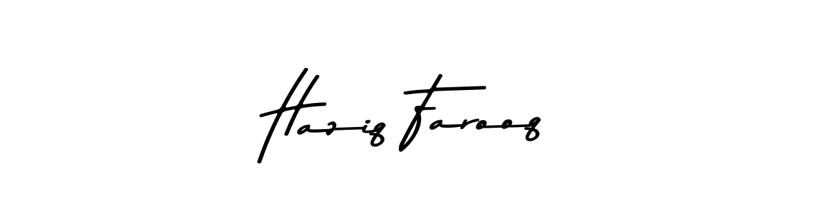 How to make Haziq Farooq signature? Asem Kandis PERSONAL USE is a professional autograph style. Create handwritten signature for Haziq Farooq name. Haziq Farooq signature style 9 images and pictures png