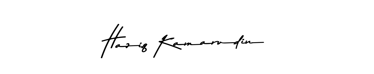 Make a beautiful signature design for name Haziq Kamarudin. With this signature (Asem Kandis PERSONAL USE) style, you can create a handwritten signature for free. Haziq Kamarudin signature style 9 images and pictures png