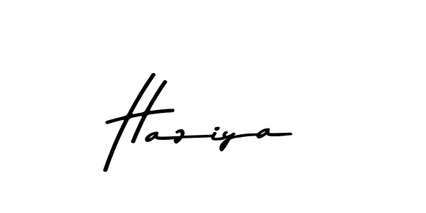 How to make Haziya name signature. Use Asem Kandis PERSONAL USE style for creating short signs online. This is the latest handwritten sign. Haziya signature style 9 images and pictures png
