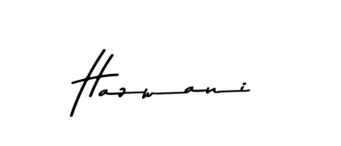 Make a beautiful signature design for name Hazwani. Use this online signature maker to create a handwritten signature for free. Hazwani signature style 9 images and pictures png