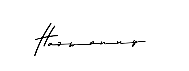 Use a signature maker to create a handwritten signature online. With this signature software, you can design (Asem Kandis PERSONAL USE) your own signature for name Hazwanny. Hazwanny signature style 9 images and pictures png