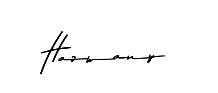 Hazwany stylish signature style. Best Handwritten Sign (Asem Kandis PERSONAL USE) for my name. Handwritten Signature Collection Ideas for my name Hazwany. Hazwany signature style 9 images and pictures png