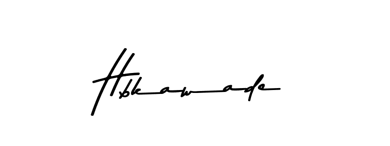 Create a beautiful signature design for name Hbkawade. With this signature (Asem Kandis PERSONAL USE) fonts, you can make a handwritten signature for free. Hbkawade signature style 9 images and pictures png