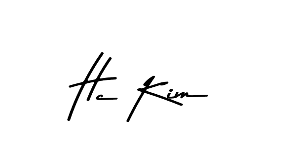 Create a beautiful signature design for name Hc Kim. With this signature (Asem Kandis PERSONAL USE) fonts, you can make a handwritten signature for free. Hc Kim signature style 9 images and pictures png